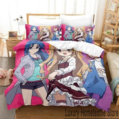 Comfortable Anime Print Duvet Cover Set With Duvet Cover And Pillowcases King Queen Twin Sizes For All Ages