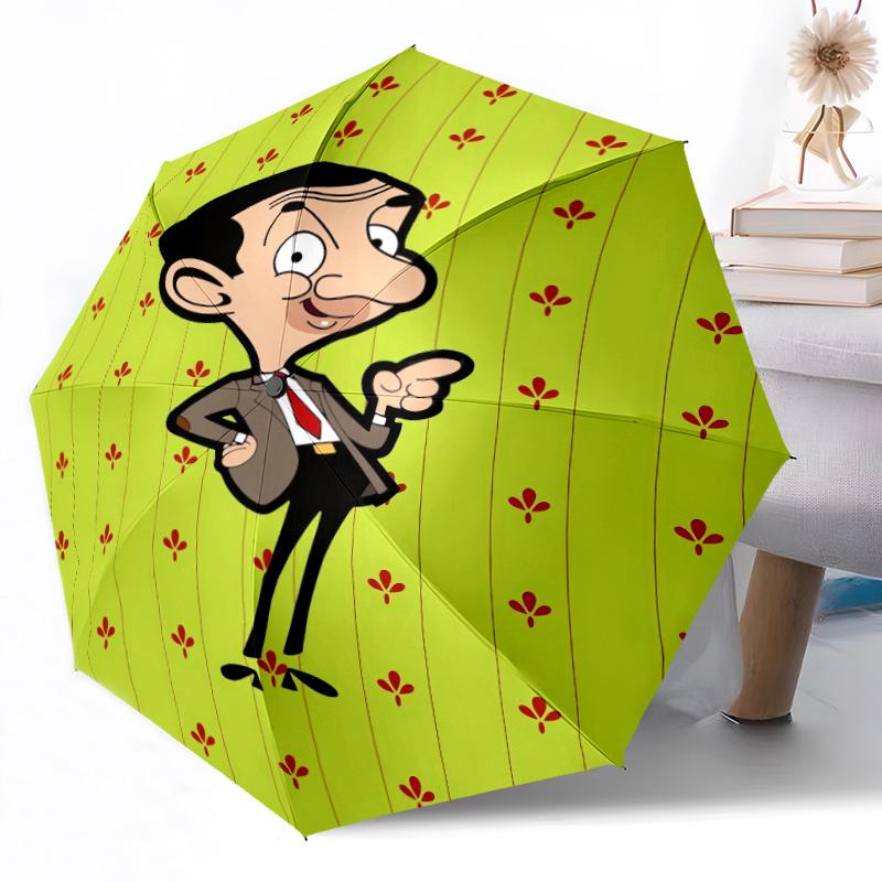 1pc Mr Bean'S Teddy Adventure Automatic Umbrella Compact 8 Rib Lightweight Foldable Design Travel Essential Outdoor Accessory Stylish Gift Women Y1