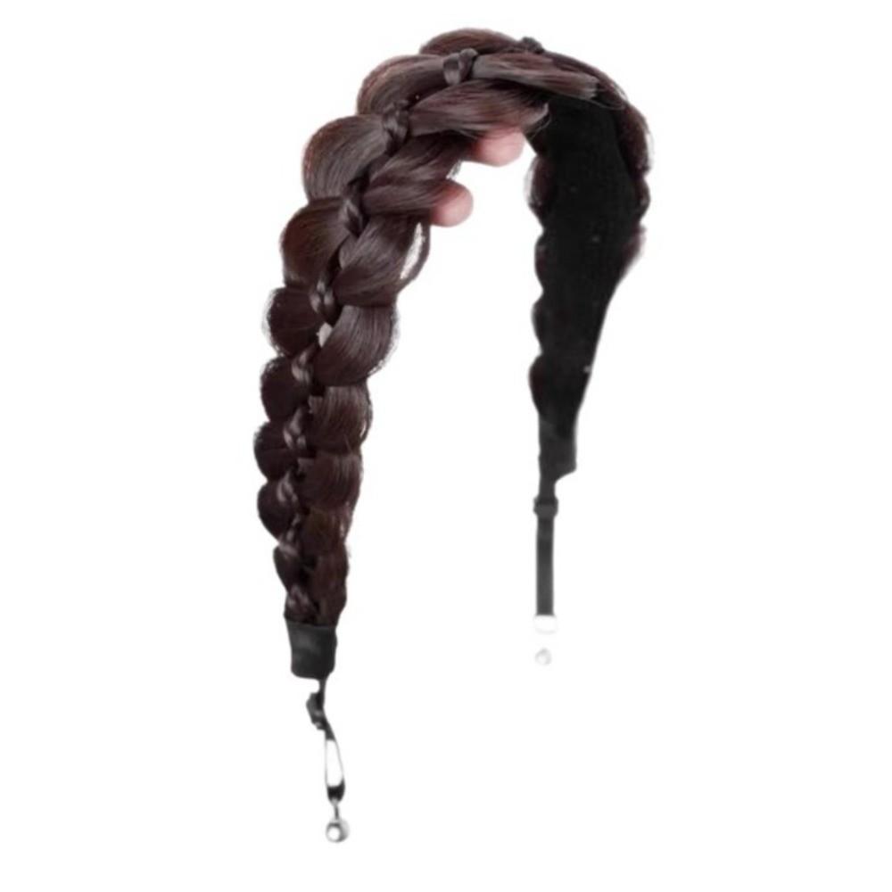 Magnetic Braided Headband Wig Headwear Retro Head Hoop Fishbone Braids Hair Bands Party
