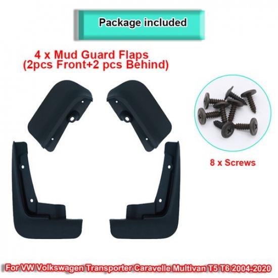 Car Mudguards Mudflaps For VW Transporter Caravelle Multivan T5 T6 2004-