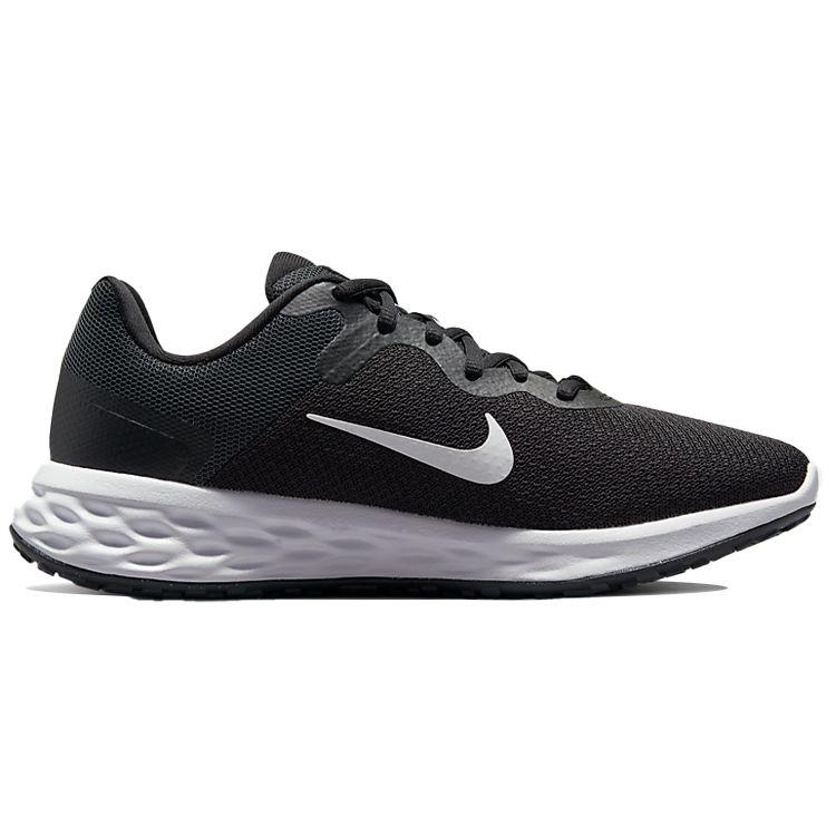 Nike Revolution 6 Next Nature Weit Schwarz Weiß Damen Sneaker Dunkles Rauchgrau Kühles Grau DC9001-003