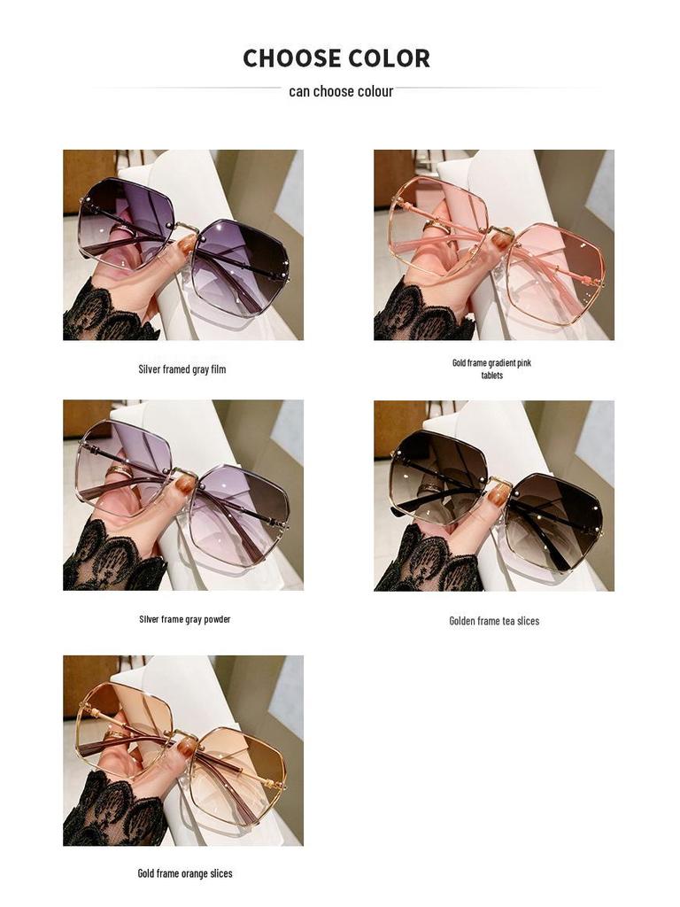 Dámské luxusní módní sluneční brýle - Letní UV ochrana, Zúžující design pro velkou tvář