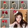 NEW Christmas Headband Red Headwear Children Headbands Cloth Bowknot Hair Hoop