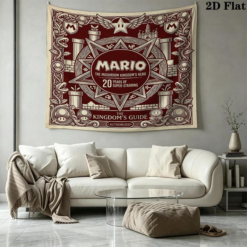 Super Mario Wall Tapestry Aesthetic Wall Hanging Printed Fabric Blanket Decorative Tapestries For Bedroom Living Room Home Decor