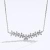 Fashionable Italian 925 Sterling Silver Trendy Flower Charm Necklace for Women's High-end Jewelry