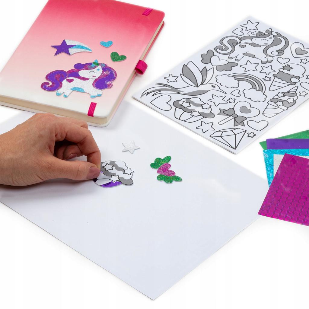 Metaliczne Naklejki Zestaw Kreatywny Unicorn 8552