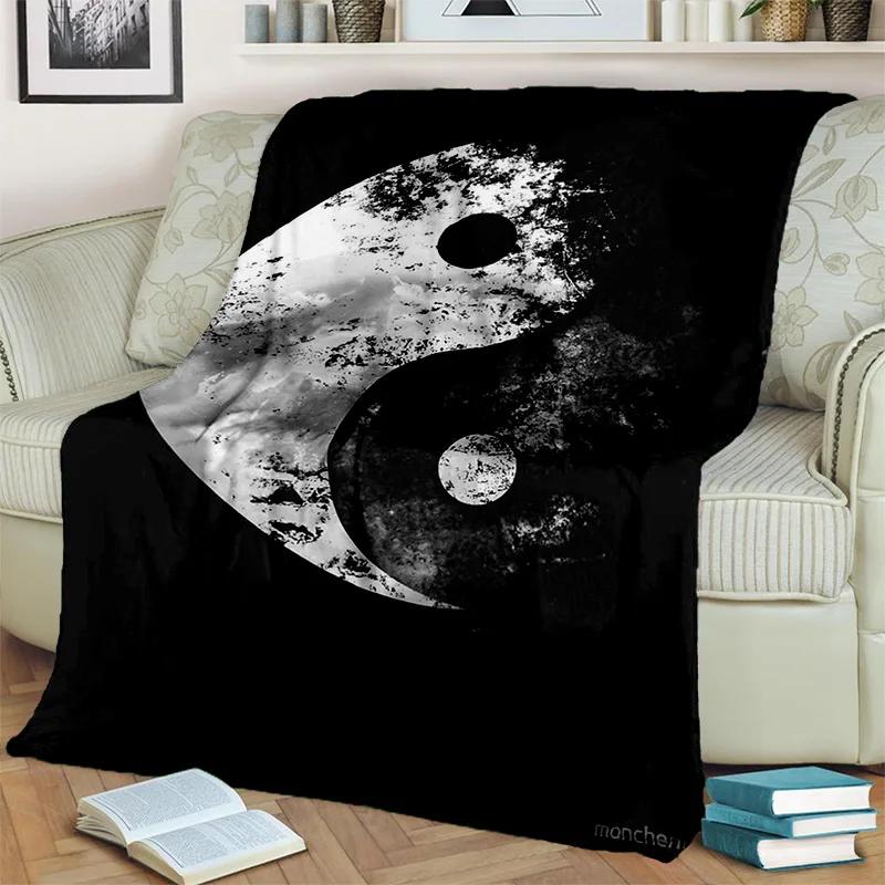 Chinese 3D Tai Chi Bagua Yin Yang  Blanket,Soft Throw Blanket for Home Bedroom Bed Sofa Picnic Travel Office Cover Blanket Kids