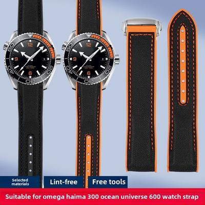 For Omega Seamaster 300 Observatory Ocean Universe 600 Nylon Rubber Silicone Men WatchBand 20mm 21mm 22mm Watch Strap Bracelet