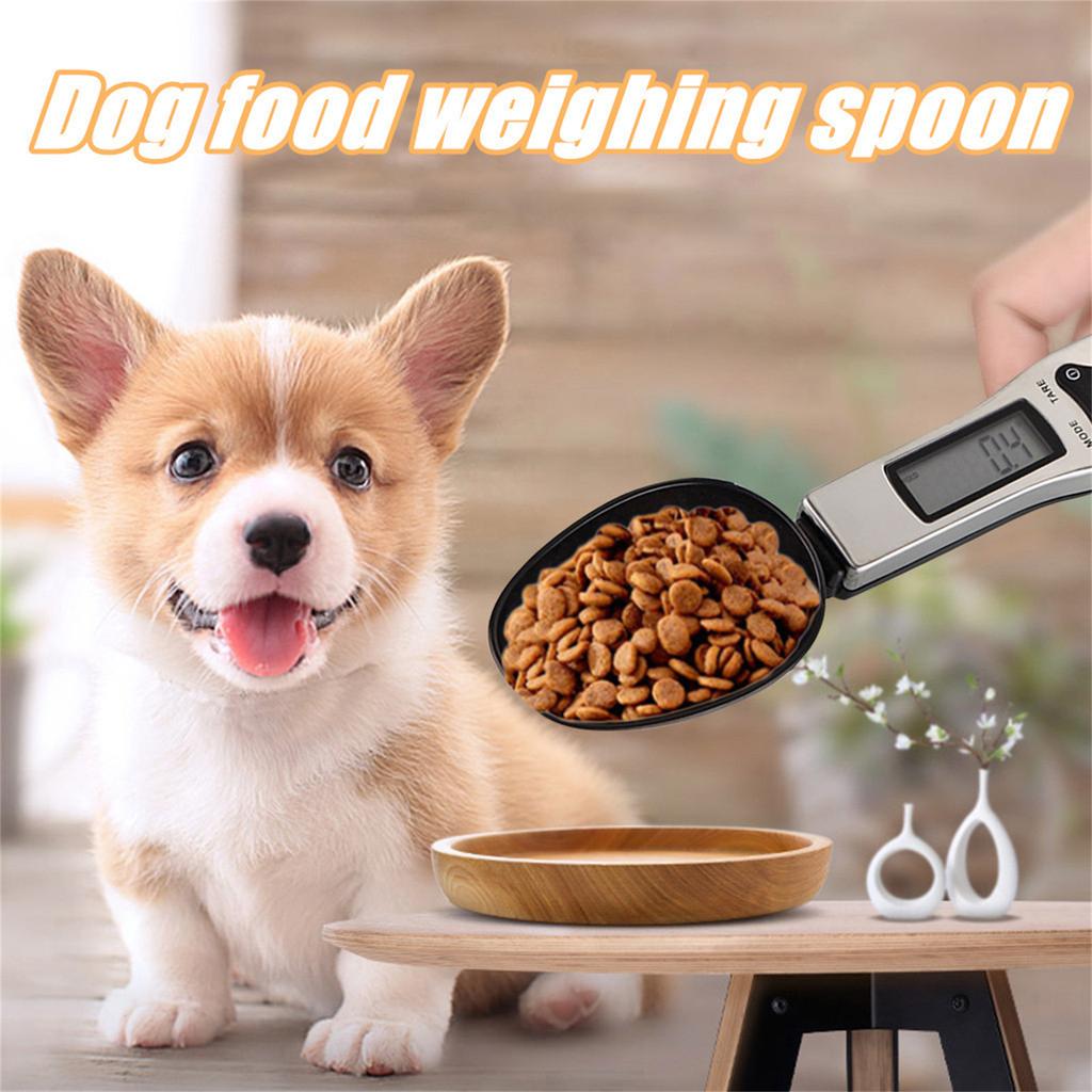 Digital Measuring Spoon for Precise Pet Food Measurement with LCD Display and Stainless Steel Handle Suitable for Accurate Portion Control