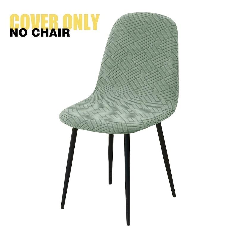 

Jacquard Shell Shaped Chair Cover Stretch Dining Chair Seat Slipcover Home Armless Seat Covers Removable Hotel Banquet 1PC