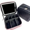 New 2025 LED Mirror Makeup Bag: Large-Capacity, Portable, Hanging Suitcase Storage for Women