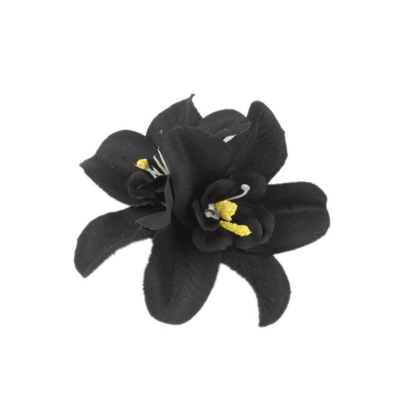 Double Flower Orchid Hair Clip Big Chiffon Artificial Flower Hair Clip Beach Wedding Party Flower Hair Accessories for Women