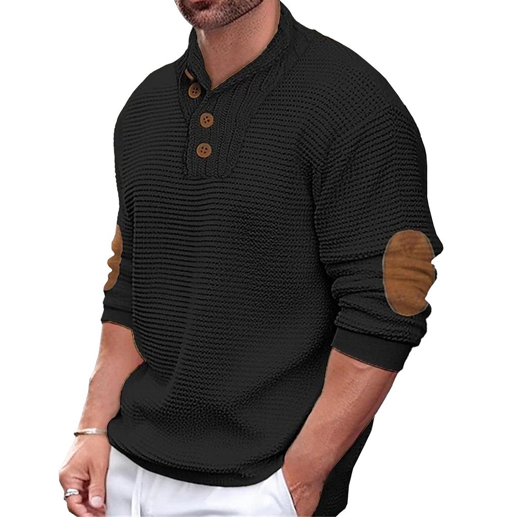 Mens Quater Button Pullover Shawl Collar Sweaters Textured Cable Knit Lightweight Sweater With