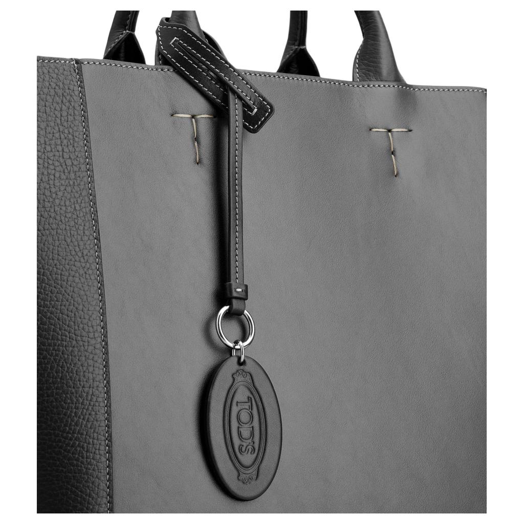 Tods Double Up Brand Logo Oval Pendant Tote Bag Women Tote Bags Black XBWCLNA03C0N2B1X48