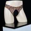 Qinghe Spring and Summer Men's Low Waist Thong Thin Breathable and Traceless Ice Silk Printed Egg Panties Leopard Print Briefs
