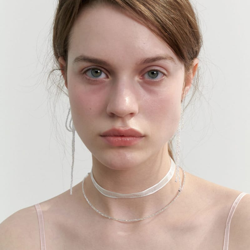 LOVE ME MONSTER Sheer Ribbon Choker (L241MNK050)