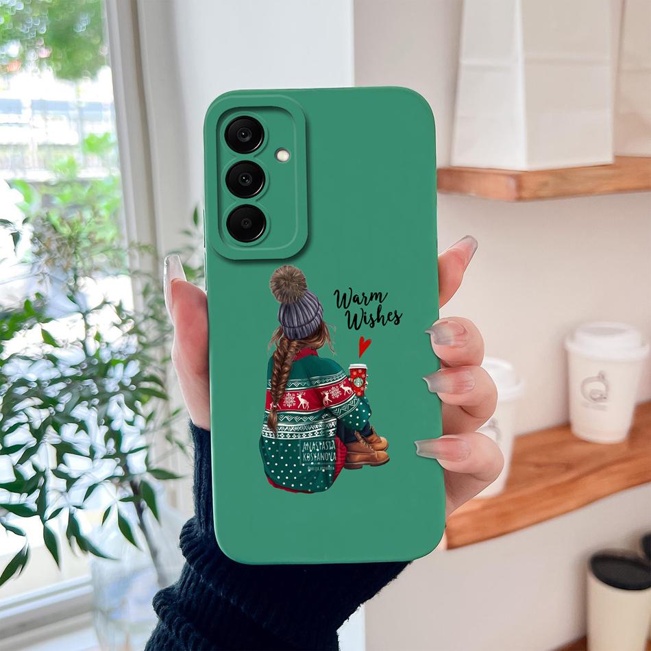 For Samsung Galaxy A37 A57 A17 A07 Phone Case Cute Astronaut Smooth Liquid Silicone Full Coverage Anti Drop Soft Durable Bumper
