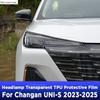 Car Headlight Protection Transparent Anti-Scratch Protective Film TPU Stickers For Changan UNI-S 2024 2025 Accessories