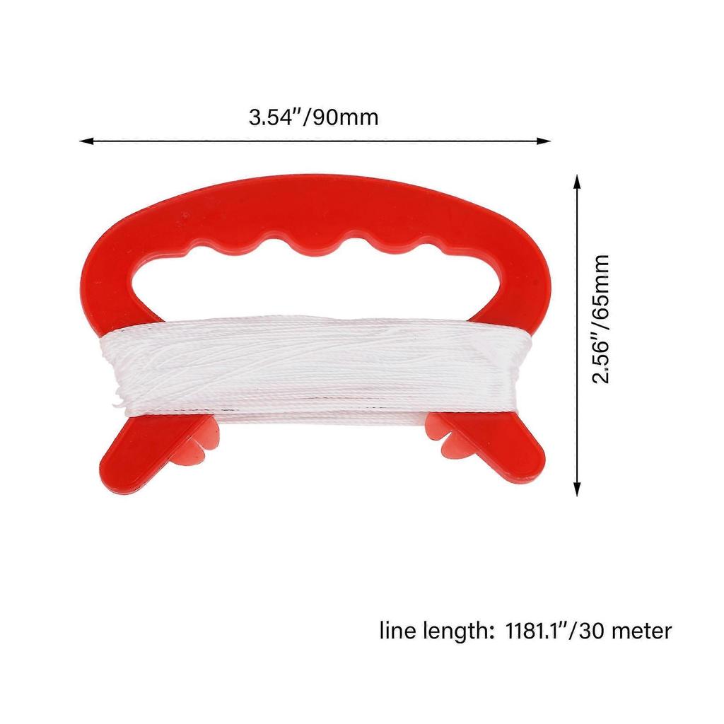 40pcs Kite line board Small Kite Reel with Strings Kite Handle Red