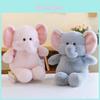 Huggable Elephant Plush Toy In Soft Gray And Pink Ideal For Playtime And Decor