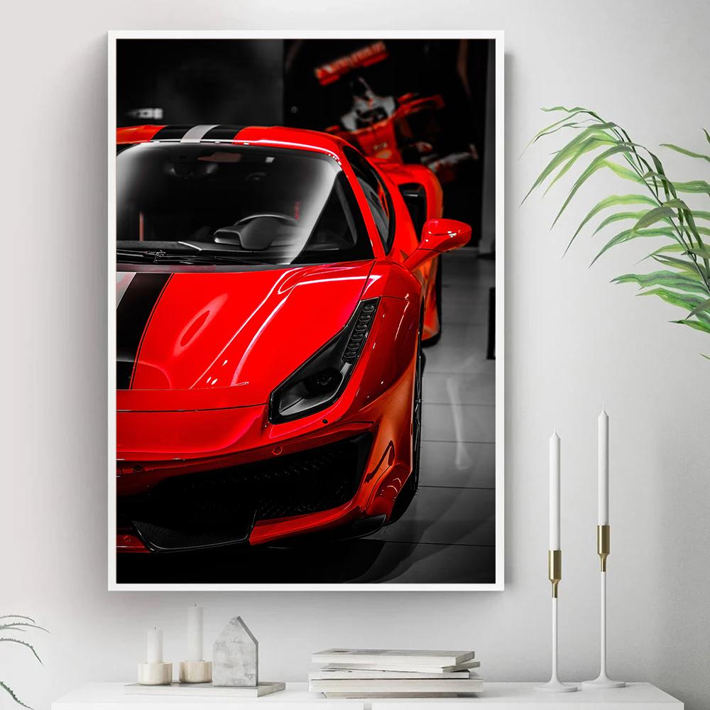 Cool Modern Car Series Photography Posters Pop Super Sports Cars Prints Canvas Painting Wall Art Pictures Home Living Room Decor