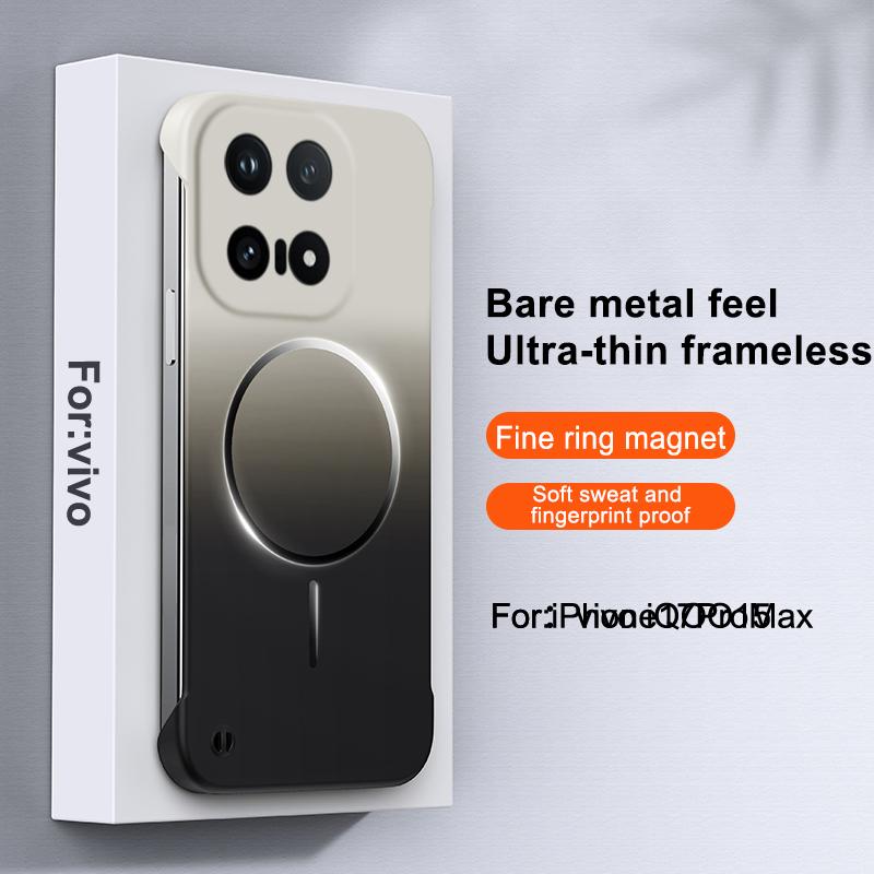 

Безрамочный Матовый Металлический Чехол Для Телефона Magsafe Для VIVO X300 Pro IQOO 15 Neo 11 Беспроводная Зарядка Градиентная Магнитная Крышка vivo X300