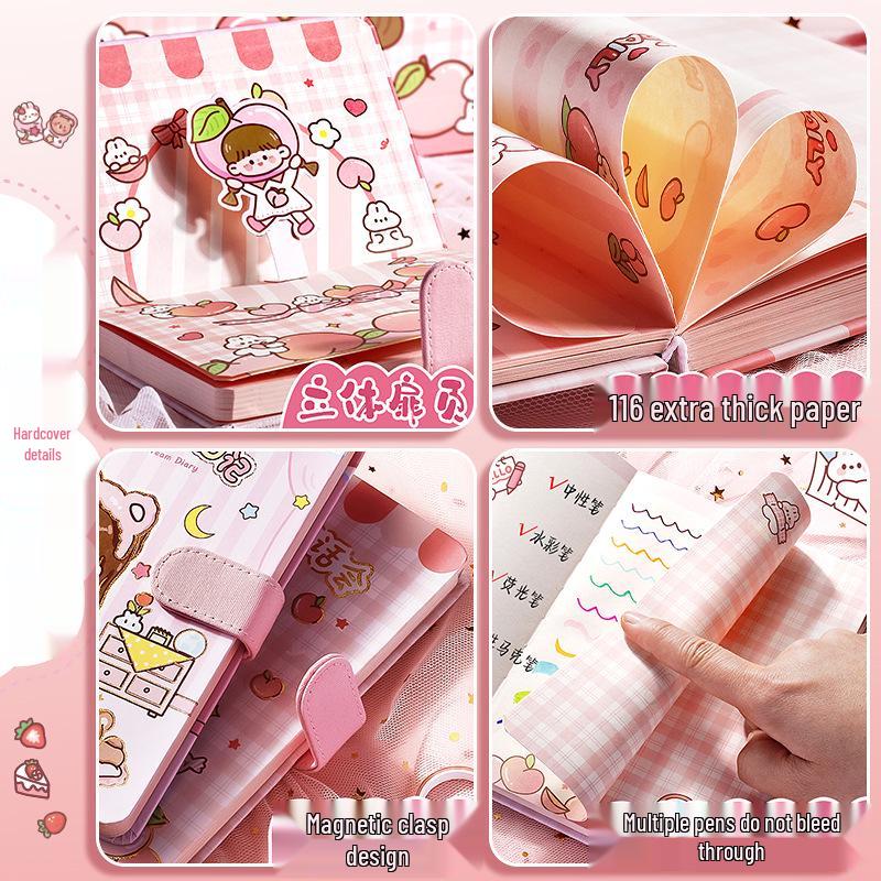 Children's Cute Journal & Planner Set with Stickers: Big Gift Box for Girls