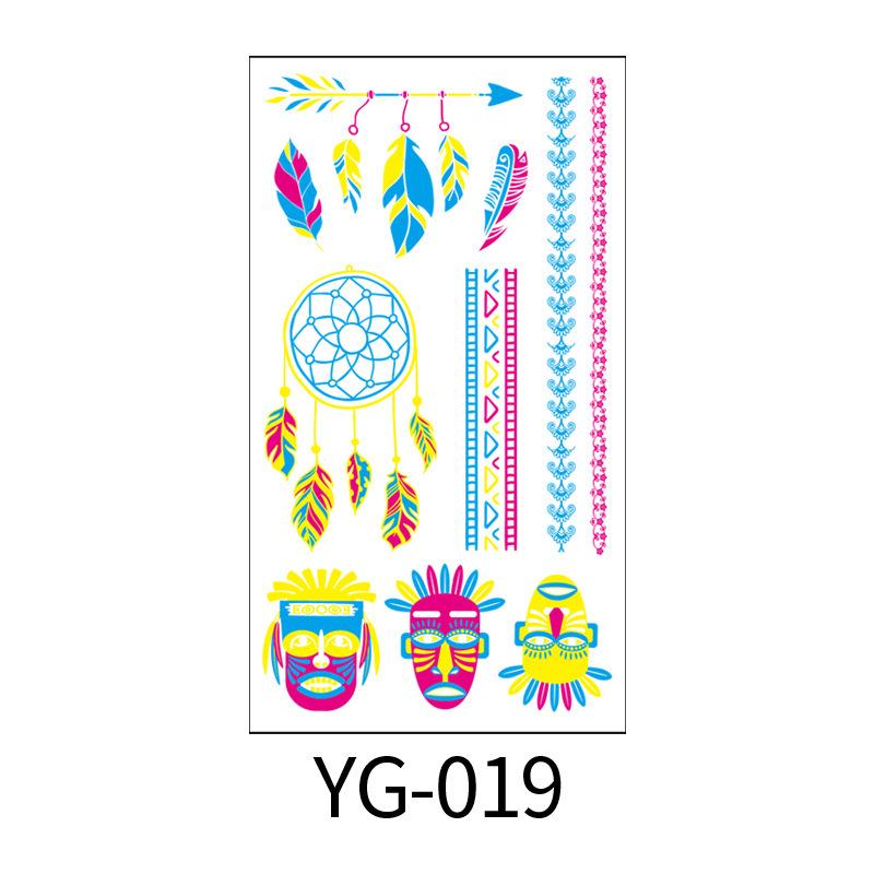 New creative tattoo stickers for bars, KTV, nightclubs, masquerade parties, neon UV fluorescent tattoo stickers