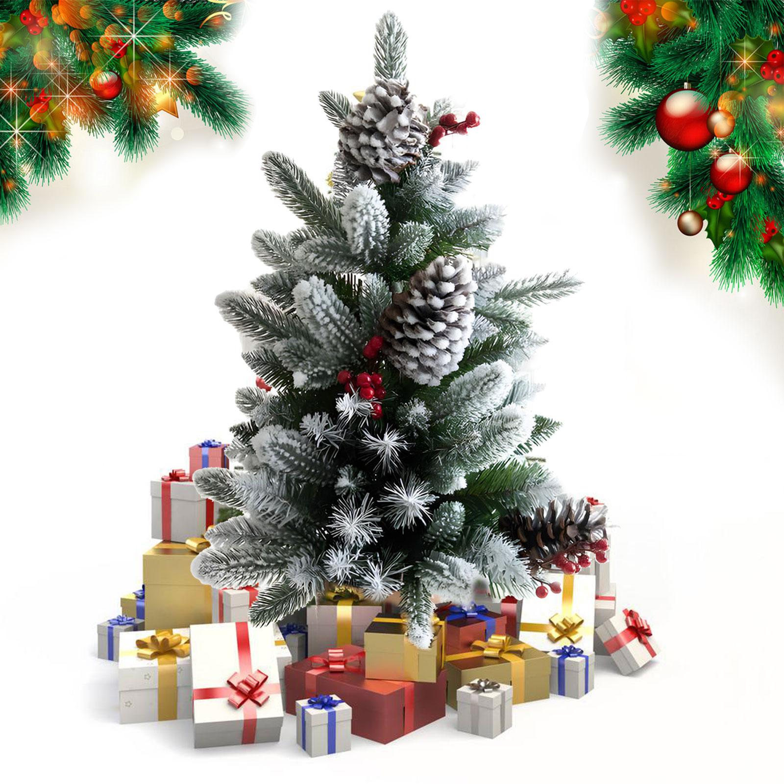 

Миниатюрная рождественская елка с украшением в виде шишки, праздничное украшение для стола и подоконника, искусственное маленькое украшение в виде елки