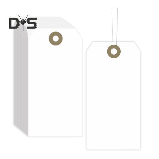 100Pcs Blanks Shipping Tags with Wire Hang Tags Food Clothing Wine Labels for Labeling Inventory Crafts
