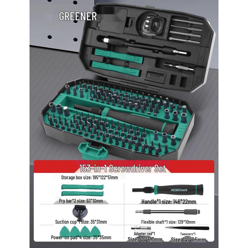 

Green Forest Multifunctional Screwdriver Set: Phillips, Slotted, Torx, Triangle - Ideal for Notebook & Mobile Phone Repair
