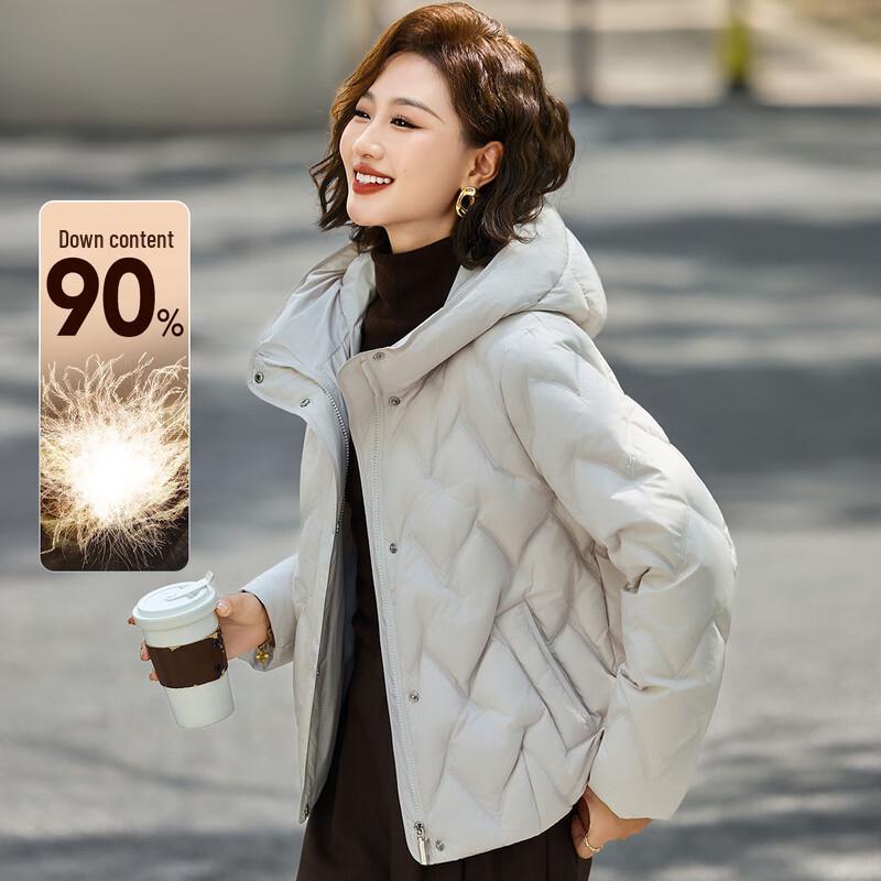 KAVON Women s Winter Hooded Puffer Down Jacket XL