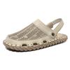 Men Sandals Outdoor Beach Slippers Fashion Korean Style Genuine Leather Shoes