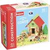 Wooden Construction Game - JEUJURA - The Count's House - 50 Pieces - Red - Multicolored - Mixed