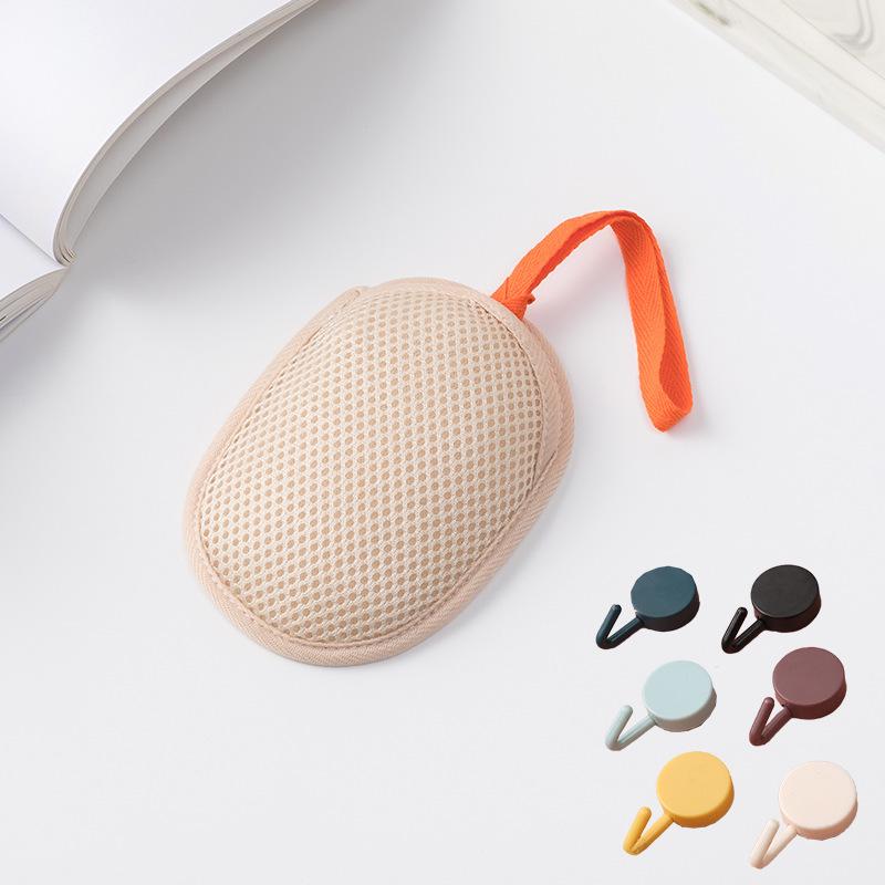 Scented Soap & Bath Ball Duo: Thick, Super Soft Foaming Mesh Bag with Soap Holder