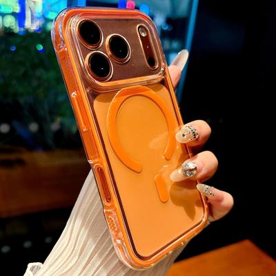 Airbag Case For iPhone 17 Pro Max Magnetic Wireless Charging Cover For iPhone 16 Pro Max 15Pro 14 13 Pro 12 11 Shockroof Case