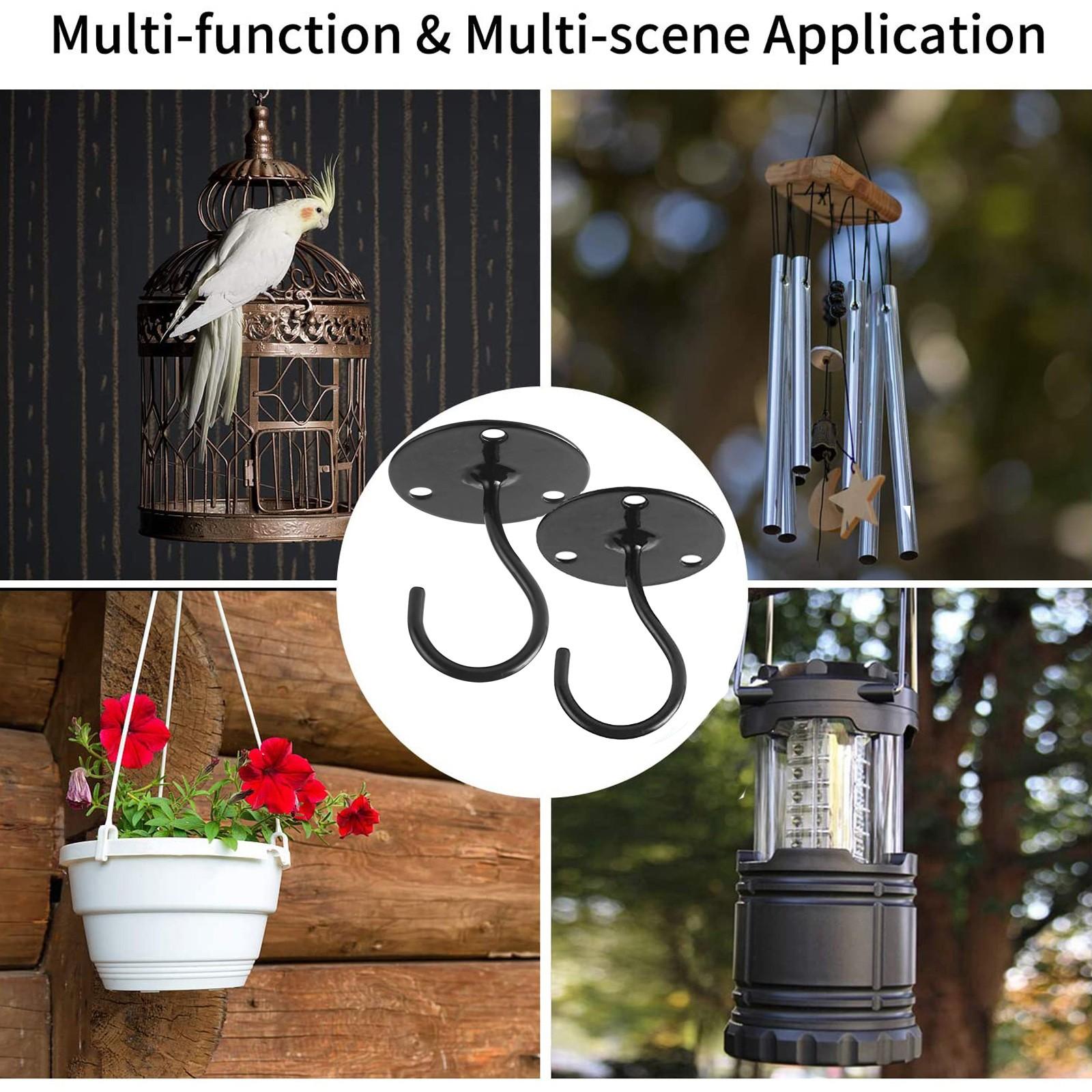 

Металлические потолочные крючки Кронштейны для подвешивания плантаторов кормушек для птиц с винтами чёрный