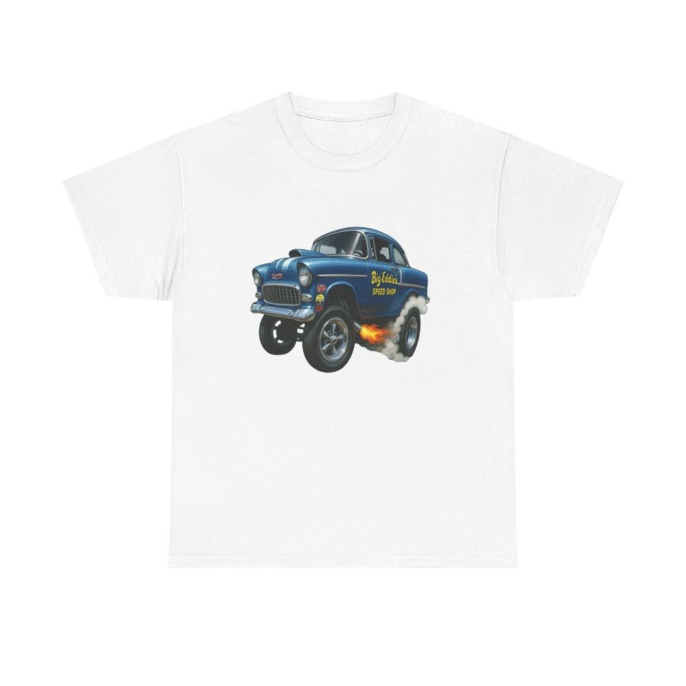 55 Chevy Hotrod Gasser Speed shop Graphic T Shirt Unisex Heavy Cotton Tee NEW Unisex T-Shirt XXXL