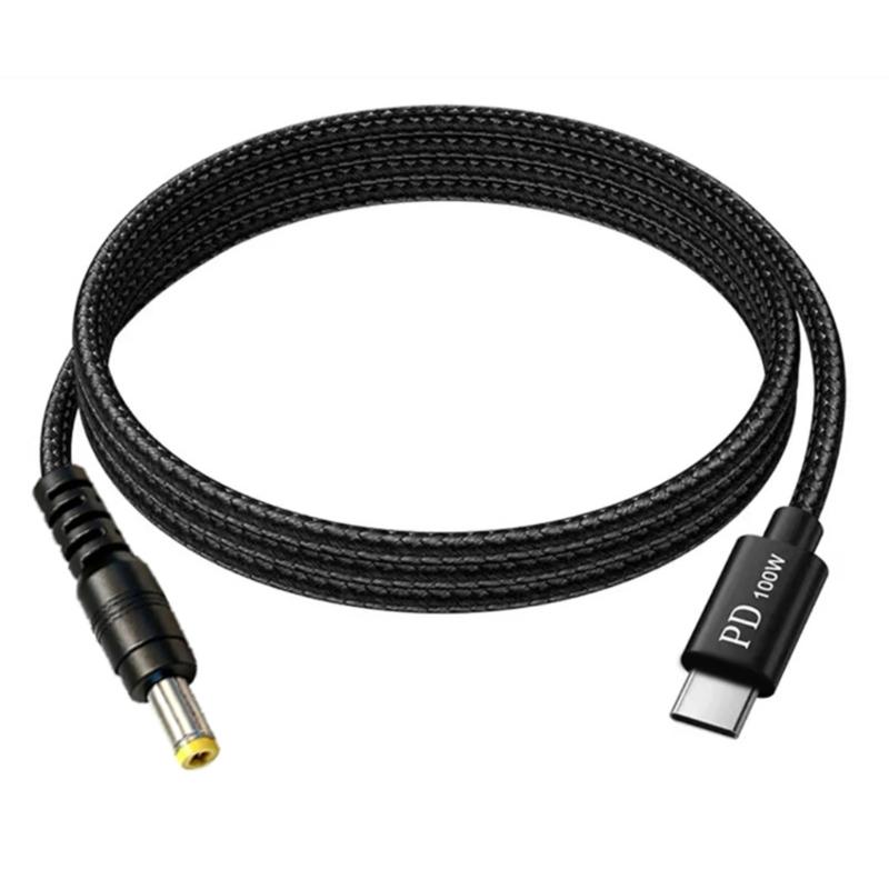 

Type C To DC5521 Charging Cable 5.5x2.1mm 5.5x2.5mm Straight Angled Design Adapter Cord Flexible Power Supply
