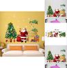 Feiertags-Wanddeko Pvc Abnehmbarer Weihnachts-Weihnachtsmann Und Baum-Wandaufkleber Für Wohnzimmer Und Veranda