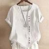 Elegantes Baumwoll-Knopfhemd für Damen - Unifarben, Perfekt für Frühling/Herbst EMA