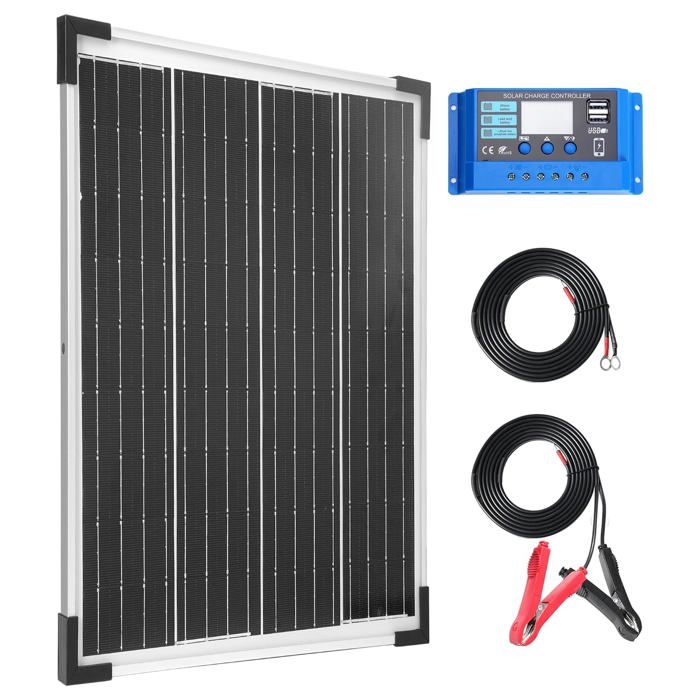 Nicesolar Panneau Solaire Monocristallin 20 W 12 V Pour Charge D'energie 1224 V Independant Du Reseau Pour Le Camping