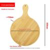 In-Stock Round Wooden Pizza, Bread, Dessert Tray with Handle - Solid Wood Plate for Steak, Sushi, Cake