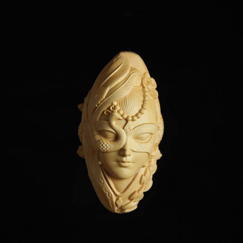 Wood Carving Loulan Beauty Wooden Sculpture Art Collection Dragon Figurine Feng Shui Protection from Evil Amulet Good Luck Charm Feng Shui Goods