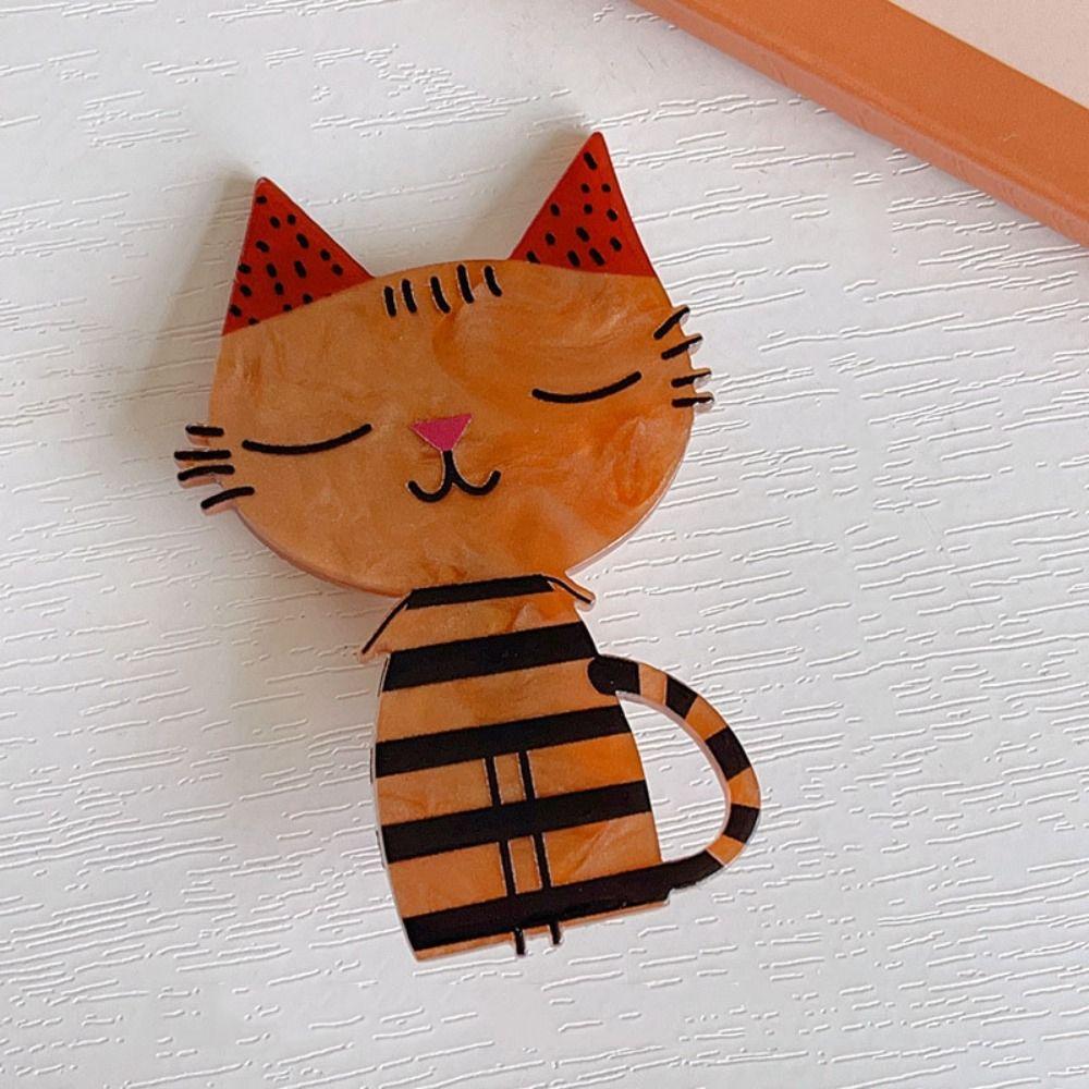 Bang Clip Cat Acrylic Hairpin Animal Cartoon Hair Clip Cute Cartoon Duckbill Clip  Party
