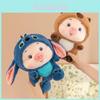 Entzückendes verwandelbares Schwein-Stofftier mit süßem Capybara-Stich-Design für Kinder