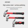 Green Forest Shockproof Fiberglass Claw Hammer - Heavy-Duty, Shock-Absorbing Universal Striking Tool.