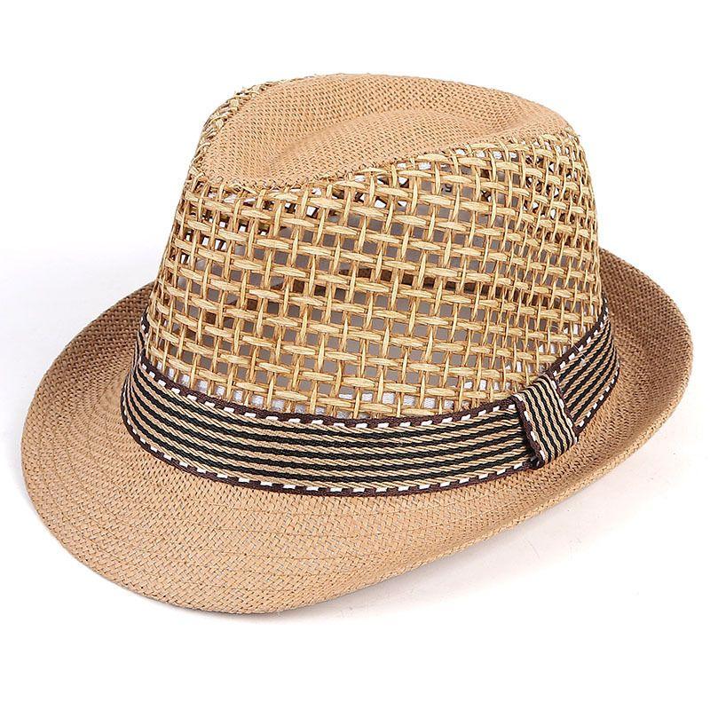 

Летняя солнцезащитная пляжная шляпа Детская джазовая шляпа Мужская шляпа Детская солнцезащитная шляпа 50-52cm хаки