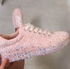 Plus Size 35-43 Sequin Platform Trainer Sneakers Flats Shoes Comfortable Shoes for Women Lace Up Casual Zapatos De Mujer