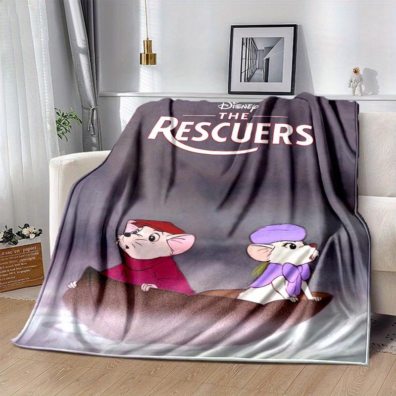 1pc, Disney The Rescuers Throw Blanket Soft & Cozy Blanket for Couch, Bed, Travel, Camping, Car